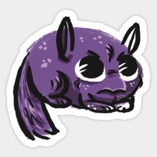 Peeved Chinchilla Doodle Monster Sticker